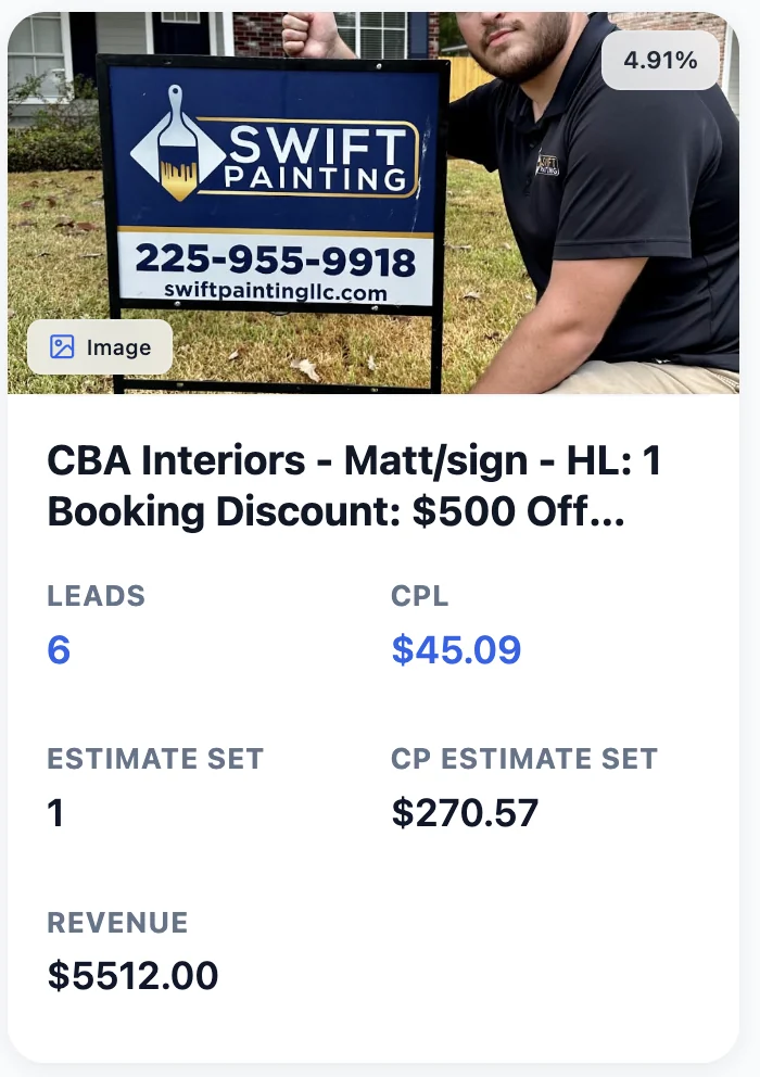 A Swift Painting Meta ad